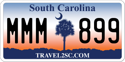 SC license plate MMM899