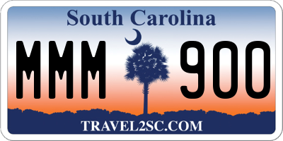 SC license plate MMM900