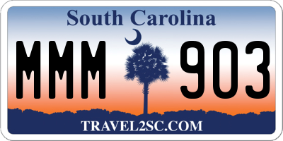SC license plate MMM903