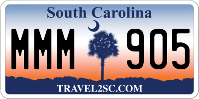 SC license plate MMM905