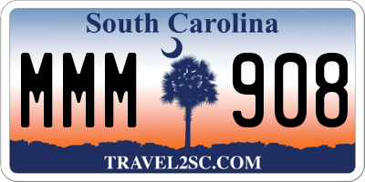 SC license plate MMM908