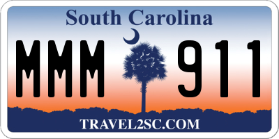 SC license plate MMM911