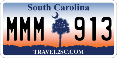 SC license plate MMM913