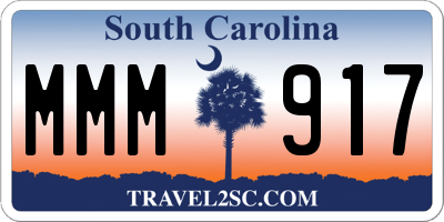 SC license plate MMM917