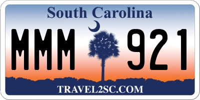 SC license plate MMM921
