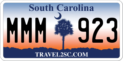SC license plate MMM923