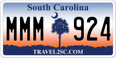 SC license plate MMM924