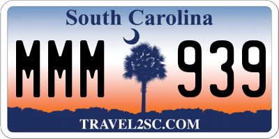 SC license plate MMM939