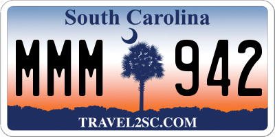 SC license plate MMM942