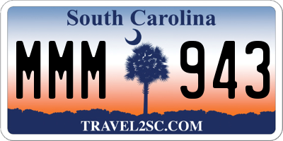 SC license plate MMM943