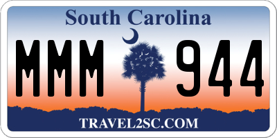 SC license plate MMM944