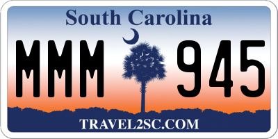 SC license plate MMM945