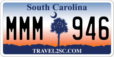 SC license plate MMM946