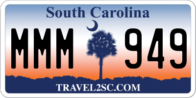 SC license plate MMM949