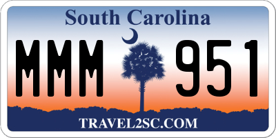 SC license plate MMM951