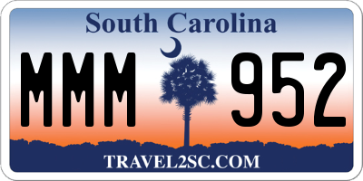 SC license plate MMM952