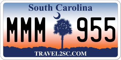 SC license plate MMM955