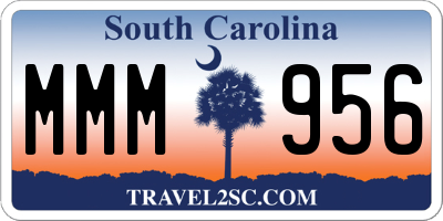 SC license plate MMM956