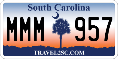 SC license plate MMM957
