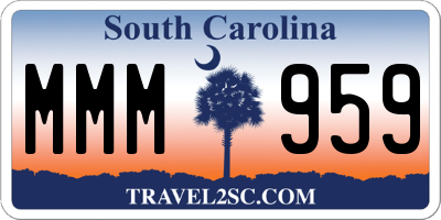SC license plate MMM959