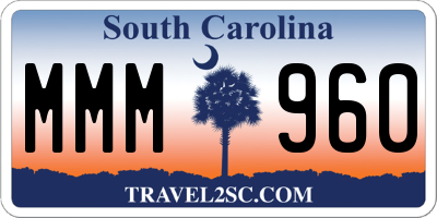 SC license plate MMM960