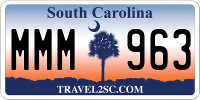SC license plate MMM963