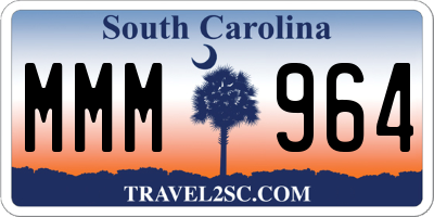 SC license plate MMM964