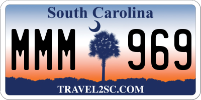 SC license plate MMM969