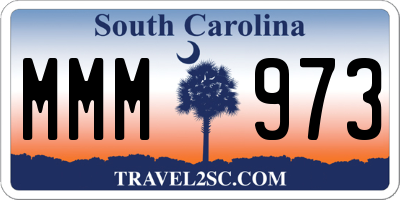 SC license plate MMM973