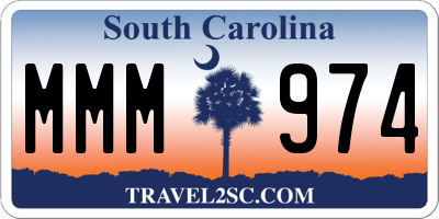 SC license plate MMM974