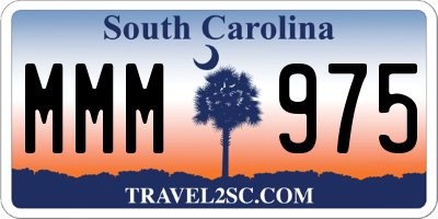 SC license plate MMM975