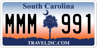 SC license plate MMM991