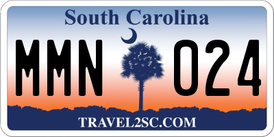 SC license plate MMN024