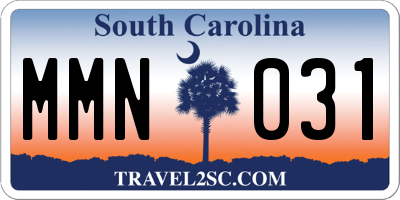 SC license plate MMN031