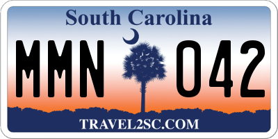 SC license plate MMN042
