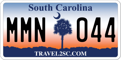SC license plate MMN044