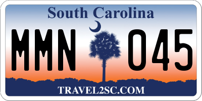 SC license plate MMN045