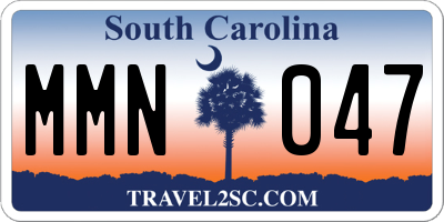 SC license plate MMN047