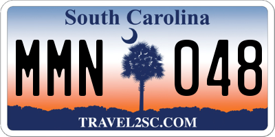 SC license plate MMN048