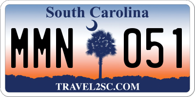 SC license plate MMN051