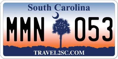 SC license plate MMN053