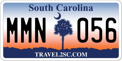 SC license plate MMN056