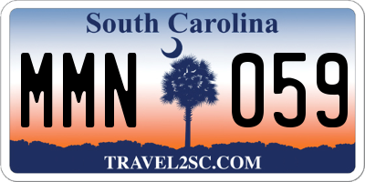SC license plate MMN059