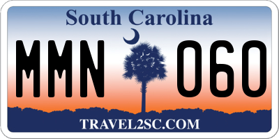 SC license plate MMN060