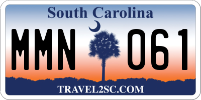 SC license plate MMN061