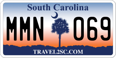 SC license plate MMN069