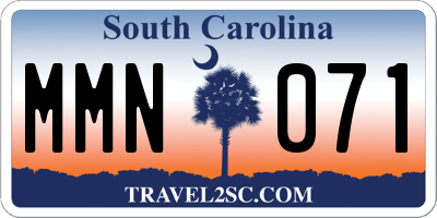SC license plate MMN071