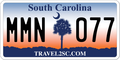 SC license plate MMN077