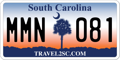 SC license plate MMN081