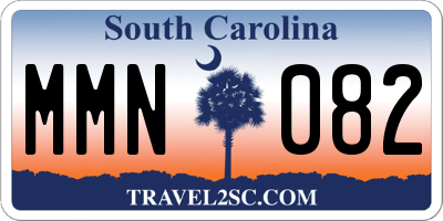 SC license plate MMN082